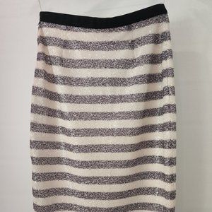 Rachel Roy - Sequined Stripped & Stretchy Pencil Skirt